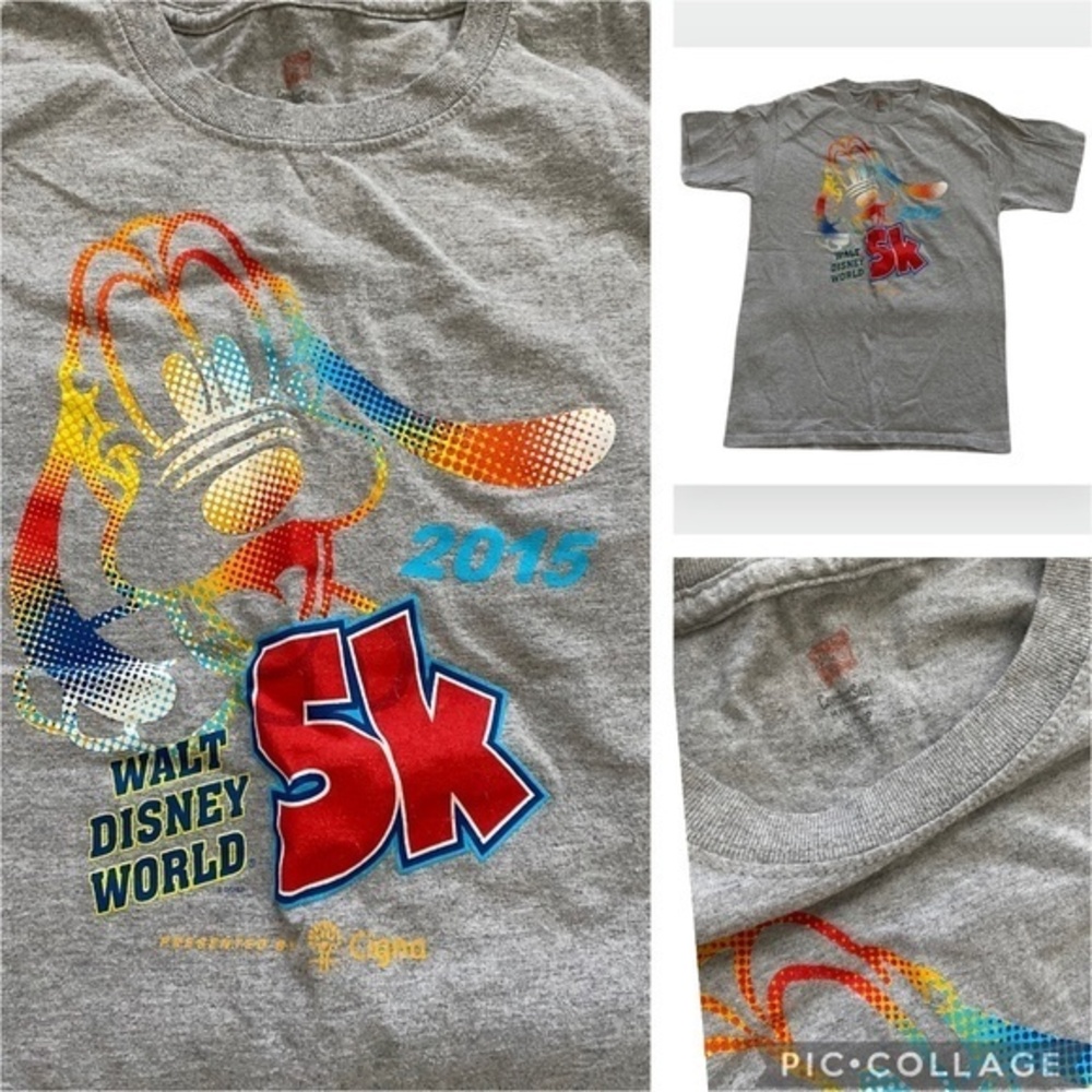 runDisney 2015 WALT DISNEY WORLD 5K Pluto Race Shirt Adult Small S